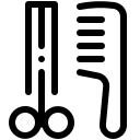pastel glyph style friseur icon