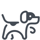 pastel color style dog icon