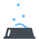 pastel color style dog bowl icon