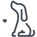 pastel color style hundeherz icon
