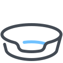 pastel color style cat bed icon
