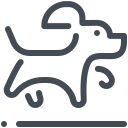 pastel color style dog jump icon