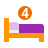 color style vier betten icon