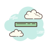 cloud style minus mathe icon