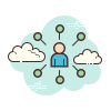 cloud style omnichannel icon
