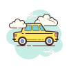 cloud style limousine icon