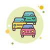 bubbles style traffic jam icon