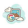 cloud style google bilder icon