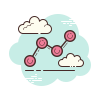 cloud style 라인 차트 icon