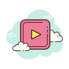 cloud style right button icon