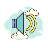 cloud style audio icon