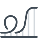 pastel color style roller coaster icon