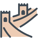 pastel color style great wall icon