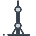 pastel color style shanghai pearl tower icon