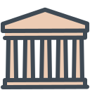 pastel color style parthenon icon