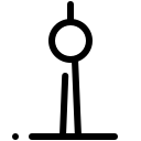 pastel glyph style berlin tv tower icon