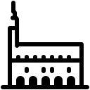 pastel glyph style tallinn tower icon