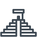pastel color style chichén itzá icon