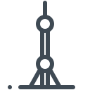 pastel color style shanghai pearl tower icon