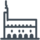pastel color style tallinn tower icon