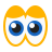 Olhos dos desenhos animados icon