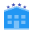 color style 4 star hotel icon