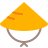 color style asian hat icon