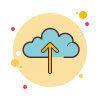 bubbles style zur cloud hochladen icon