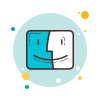 bubbles style mac logo icon
