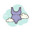 cloud style 수영복 icon