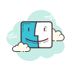 cloud style mac logo icon