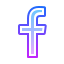 gradient style facebook f icon