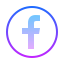 gradient style facebook im kreis icon