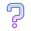 gradient style question mark icon