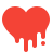 color style melting heart icon