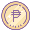 cute color style peso symbol icon