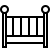 ios 17 outlined style 어린이 침대 icon