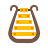 color style bell lyre icon