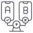 外部-Ab-Testing-user- experience-outline-design-circle-2 icon