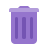color style trash icon