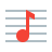 color style music notation icon