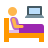 color style work in bed icon