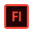 color style adobe flash icon