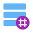 color style hashtag liste icon