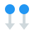 color style two finger swipe down icon