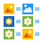 color style list of thumbnails icon