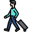 Voyageur avec bagages icon