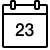 ios 17 outlined style calendar 23 icon