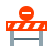 color style road closure icon