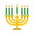 color style menorah icon